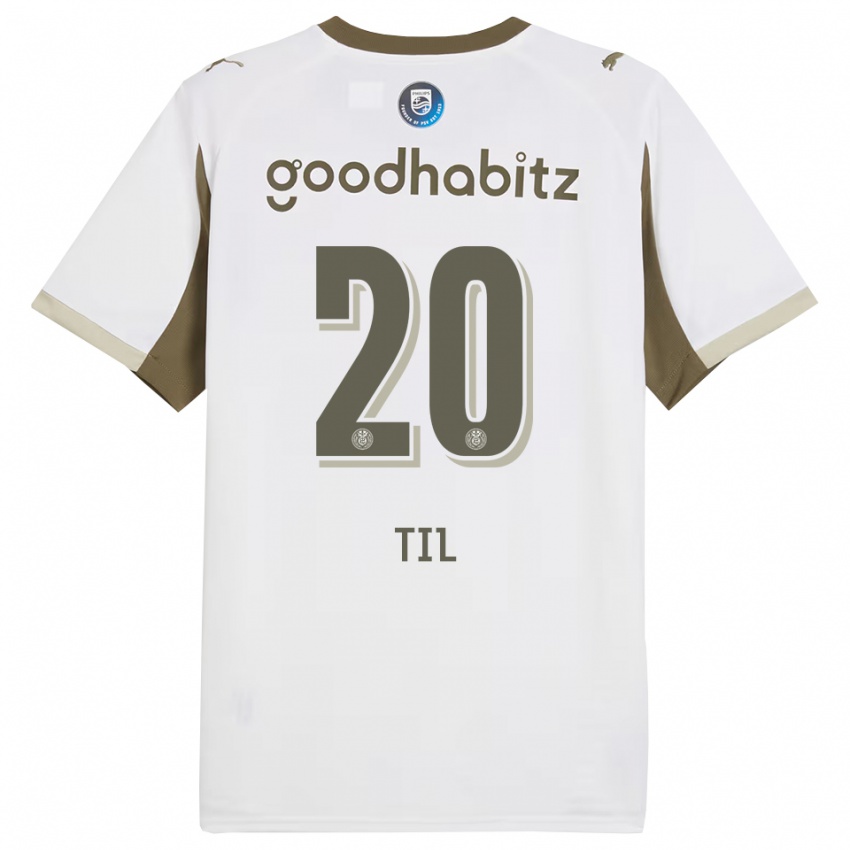 גברים גאס טיאל #20 לבן אפור ג'רזי קיט שלישי 2025/26 חולצה קצרה