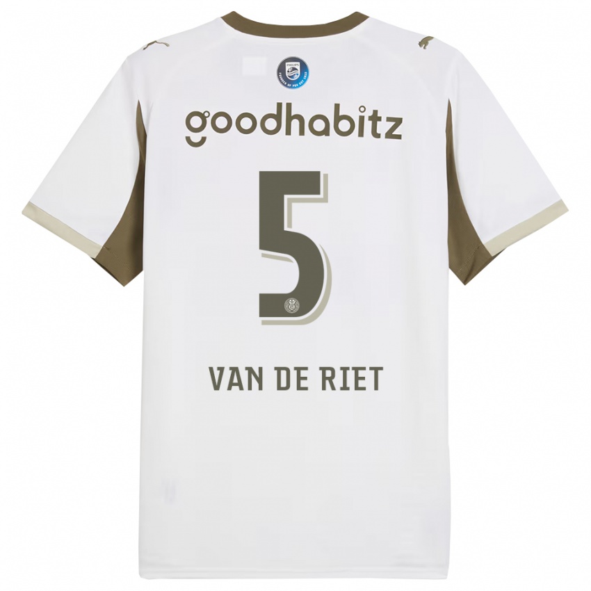 גברים Raf Van De Riet #5 לבן אפור ג'רזי קיט שלישי 2025/26 חולצה קצרה