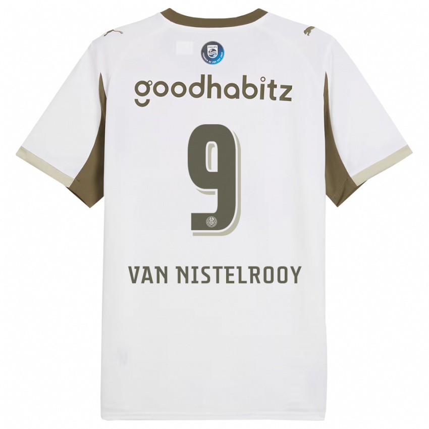 גברים ליאם ואן ניסטלרוי #9 לבן אפור ג'רזי קיט שלישי 2025/26 חולצה קצרה