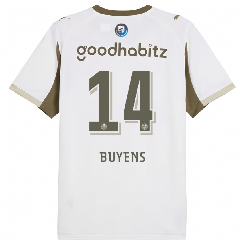 גברים Mathieu Buyens #14 לבן אפור ג'רזי קיט שלישי 2025/26 חולצה קצרה