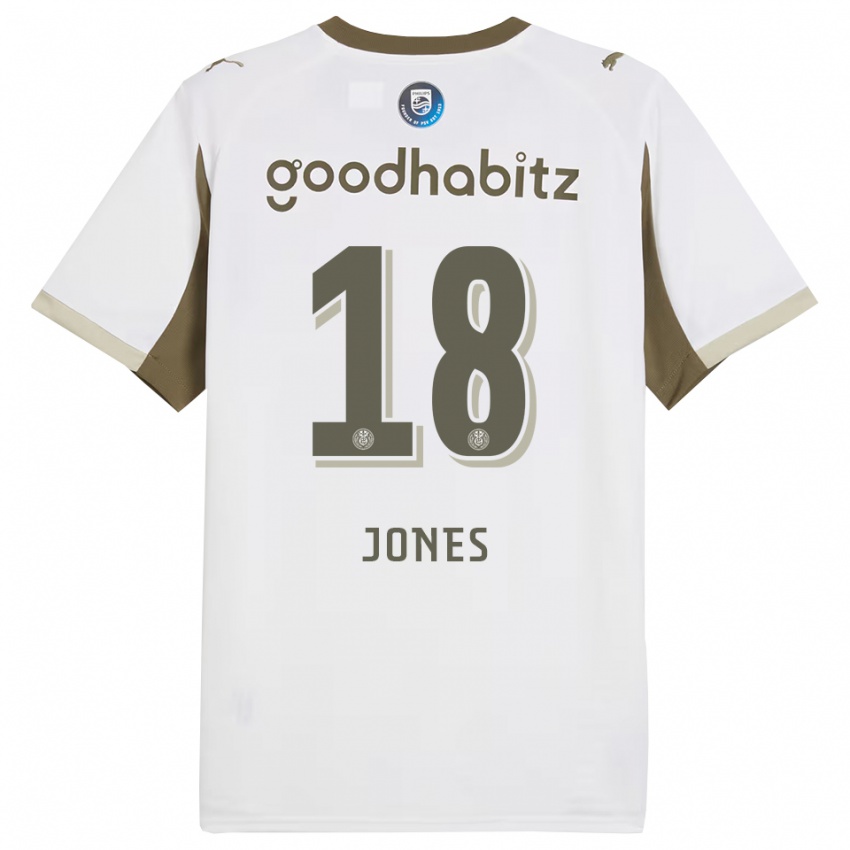 גברים Austyn Jones #18 לבן אפור ג'רזי קיט שלישי 2025/26 חולצה קצרה
