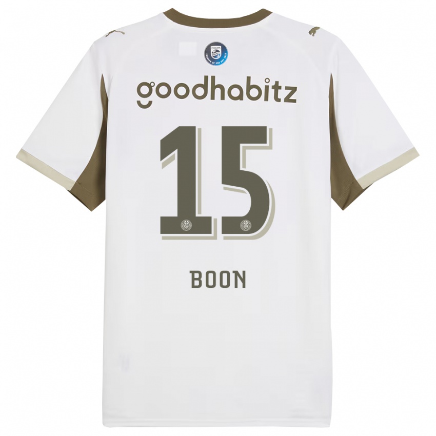 גברים Rens Boon #15 לבן אפור ג'רזי קיט שלישי 2025/26 חולצה קצרה