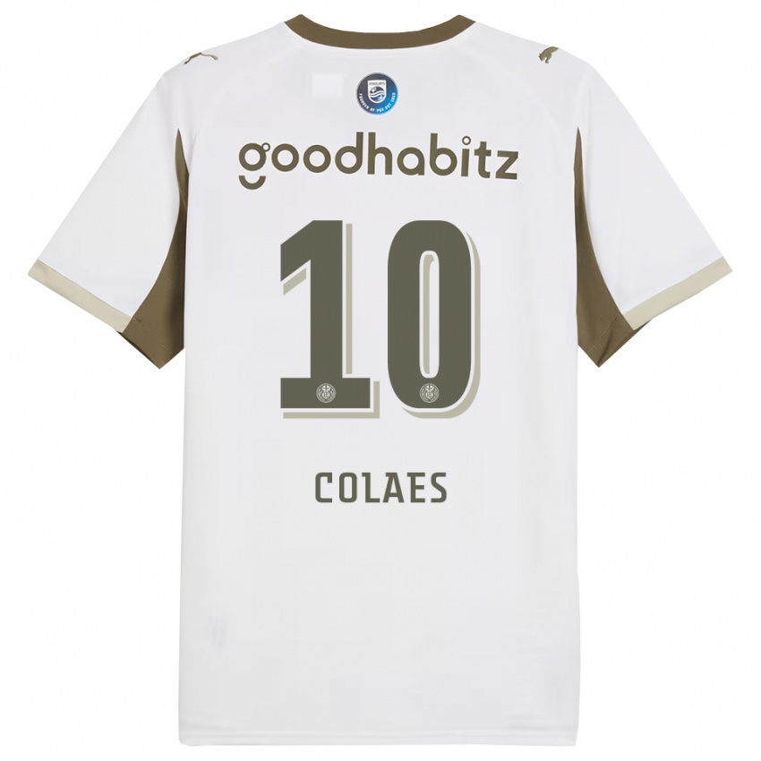גברים Jonas Colaes #10 לבן אפור ג'רזי קיט שלישי 2025/26 חולצה קצרה