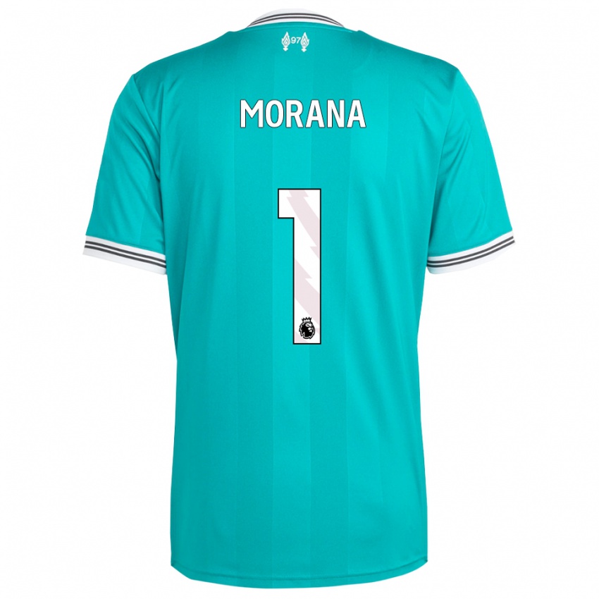 גברים נתן מורן #1 ירוק לבן ג'רזי קיט שלישי 2025/26 חולצה קצרה