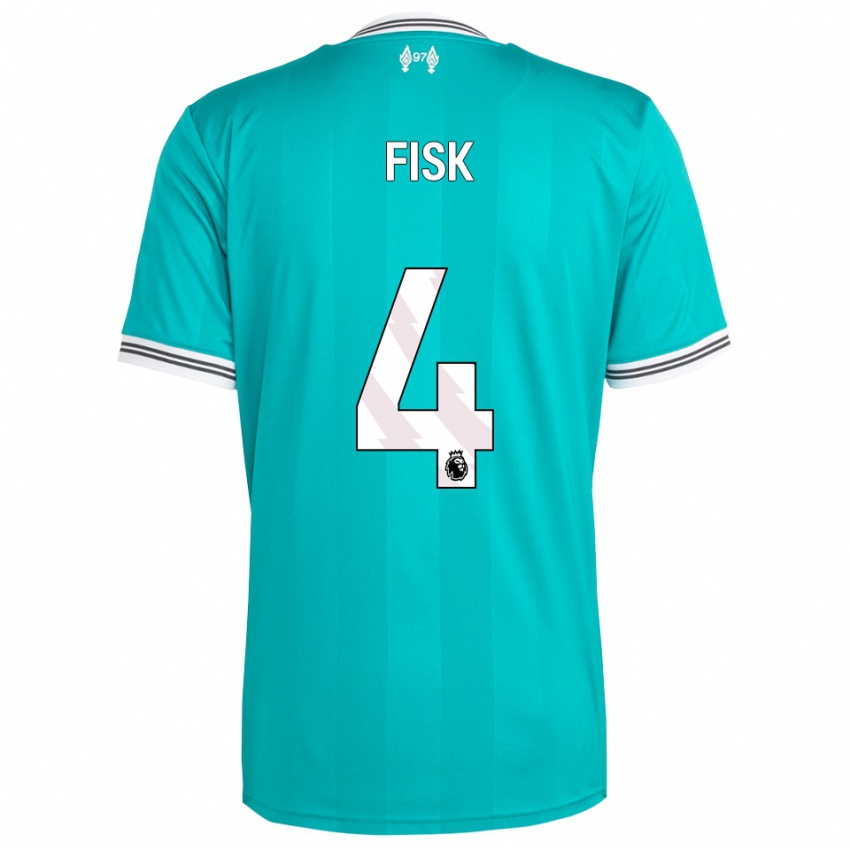 גברים גרייס פיסק #4 ירוק לבן ג'רזי קיט שלישי 2025/26 חולצה קצרה