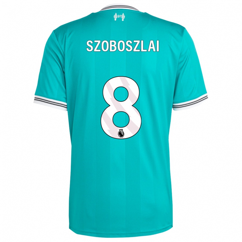 גברים דומיניק סובוסלאי #8 ירוק לבן ג'רזי קיט שלישי 2025/26 חולצה קצרה