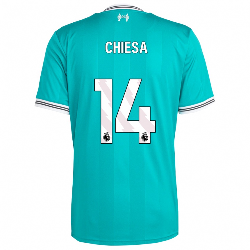 גברים פדריקו קייזה #14 ירוק לבן ג'רזי קיט שלישי 2025/26 חולצה קצרה