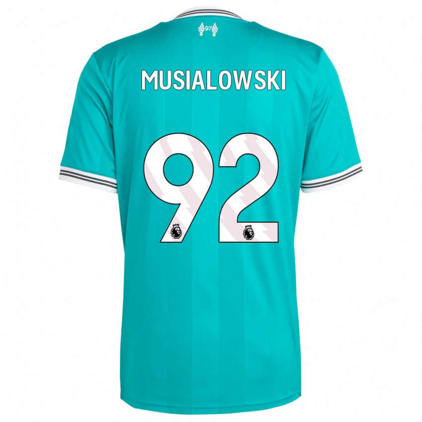 גברים מטאוש מוסיאלובסקי #92 ירוק לבן ג'רזי קיט שלישי 2025/26 חולצה קצרה