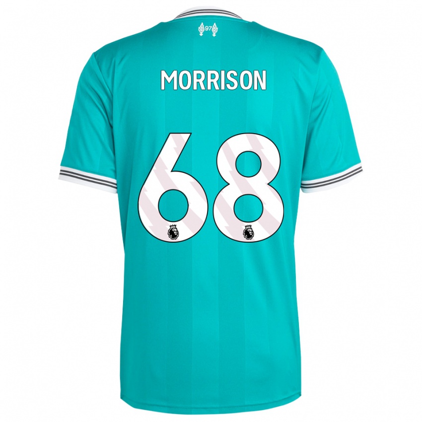 גברים קירן מוריסון #68 ירוק לבן ג'רזי קיט שלישי 2025/26 חולצה קצרה
