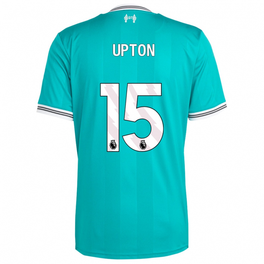 גברים Joe Upton #15 ירוק לבן ג'רזי קיט שלישי 2025/26 חולצה קצרה
