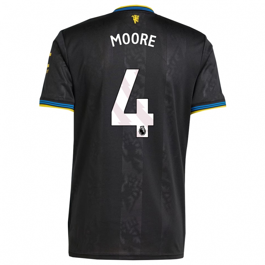 גברים ג'ייד מור #4 שחור צהוב כחול ג'רזי קיט שלישי 2025/26 חולצה קצרה