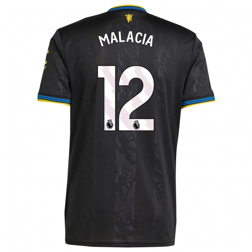 גברים טיירל מלאסיה #12 שחור צהוב כחול ג'רזי קיט שלישי 2025/26 חולצה קצרה