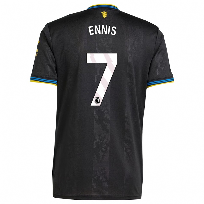 גברים Ethan Ennis #7 שחור צהוב כחול ג'רזי קיט שלישי 2025/26 חולצה קצרה