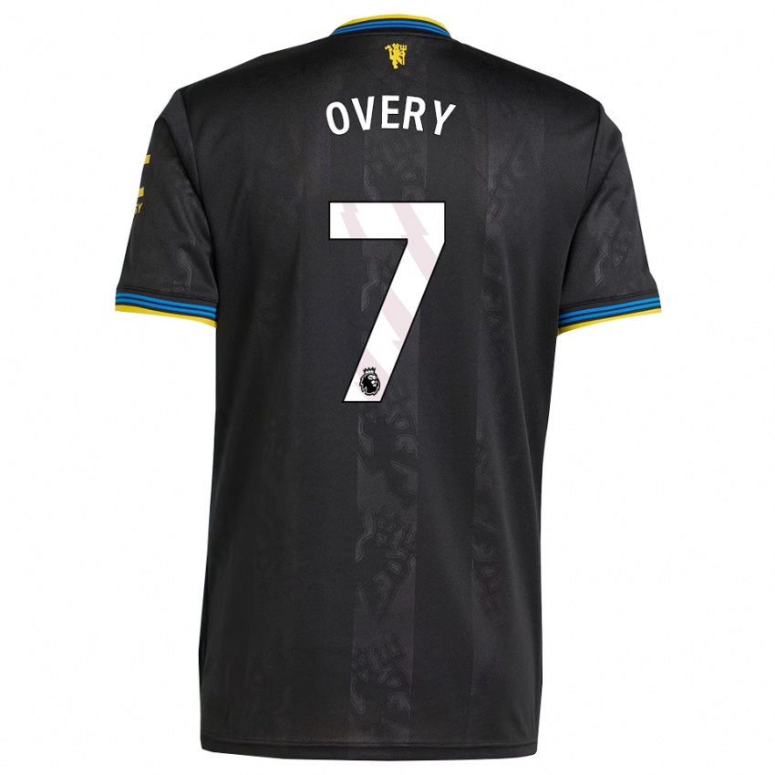 גברים James Overy #7 שחור צהוב כחול ג'רזי קיט שלישי 2025/26 חולצה קצרה