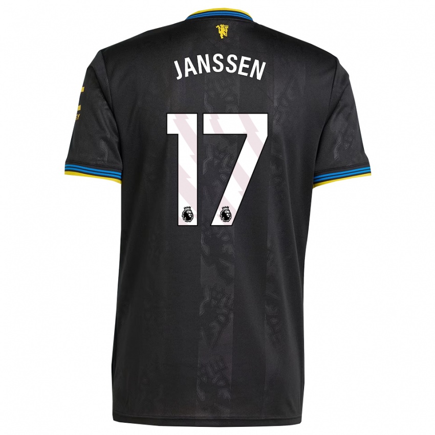 גברים דומיניק ינסן #17 שחור צהוב כחול ג'רזי קיט שלישי 2025/26 חולצה קצרה