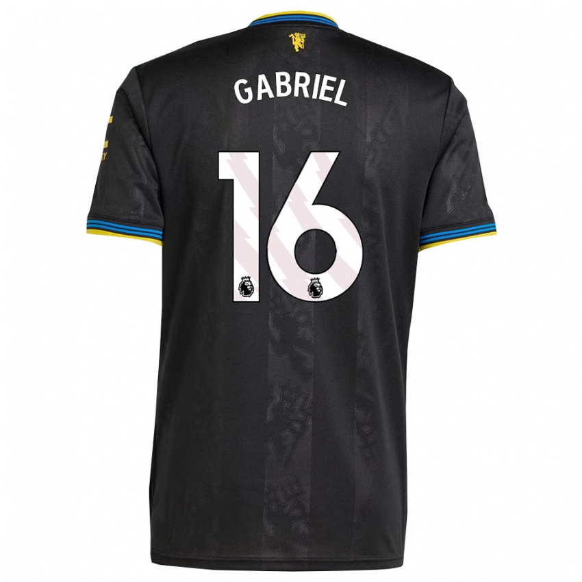 גברים Jj Gabriel #16 שחור צהוב כחול ג'רזי קיט שלישי 2025/26 חולצה קצרה