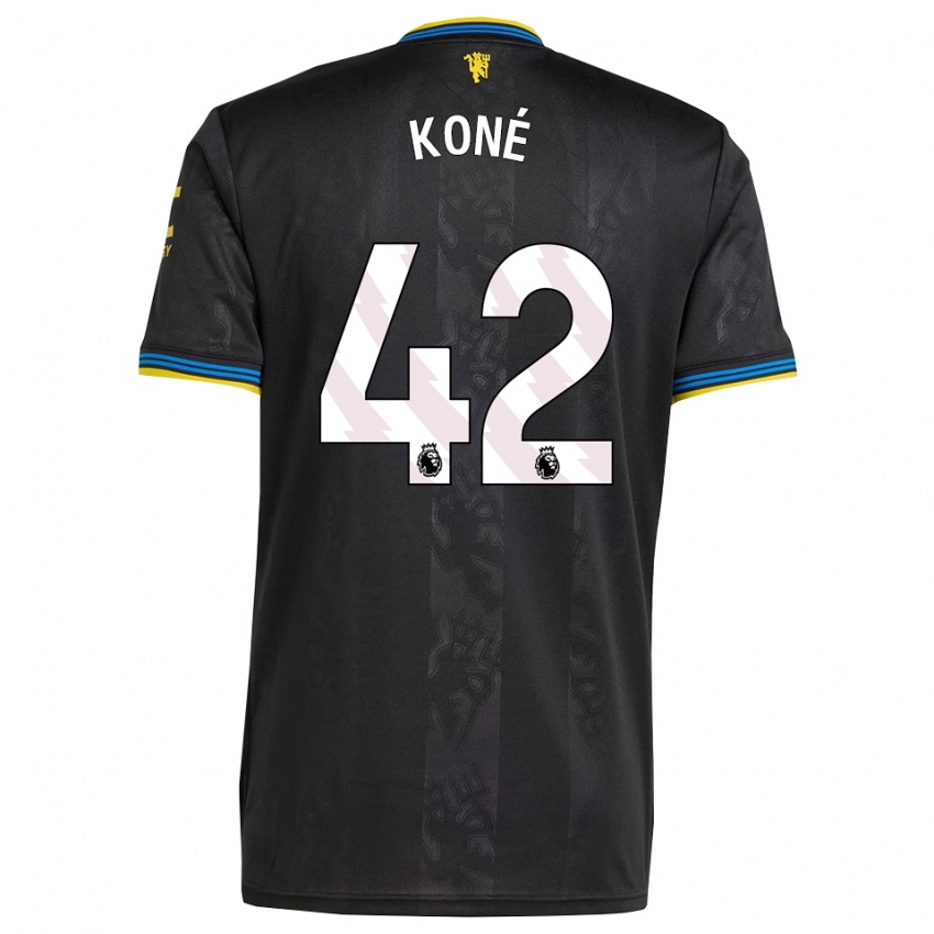 גברים סקו קונה #42 שחור צהוב כחול ג'רזי קיט שלישי 2025/26 חולצה קצרה