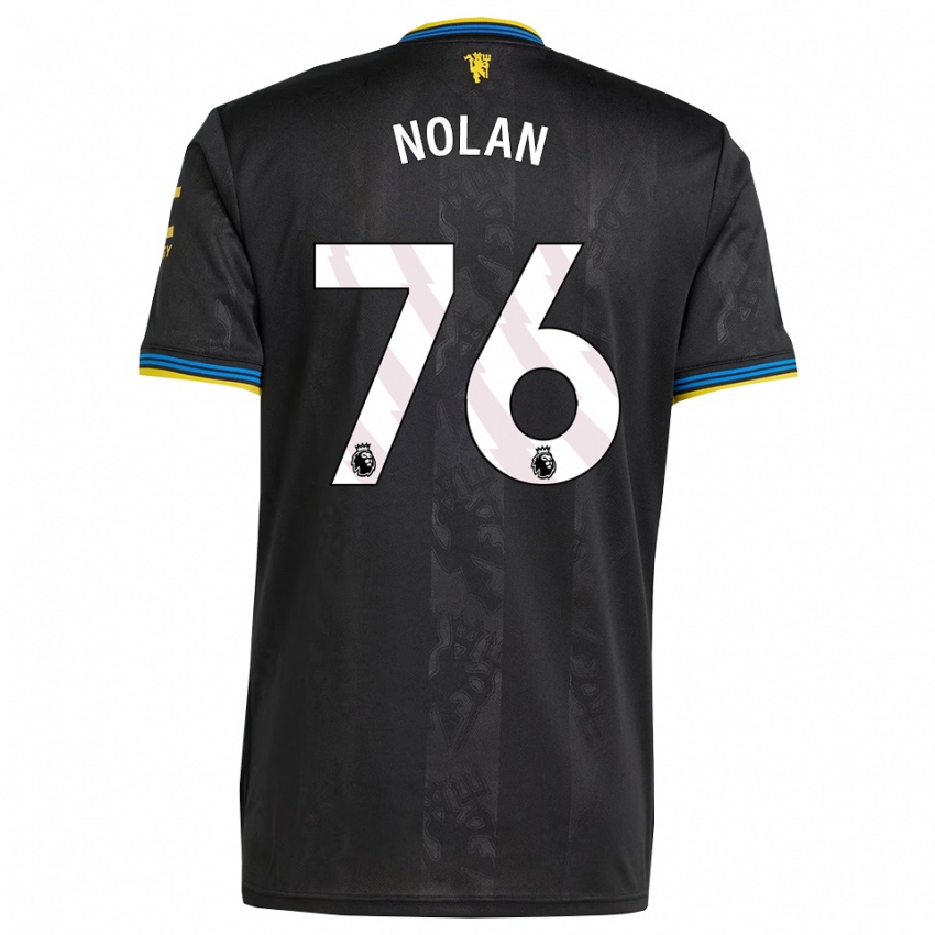 גברים ג'יימס נולאן #76 שחור צהוב כחול ג'רזי קיט שלישי 2025/26 חולצה קצרה