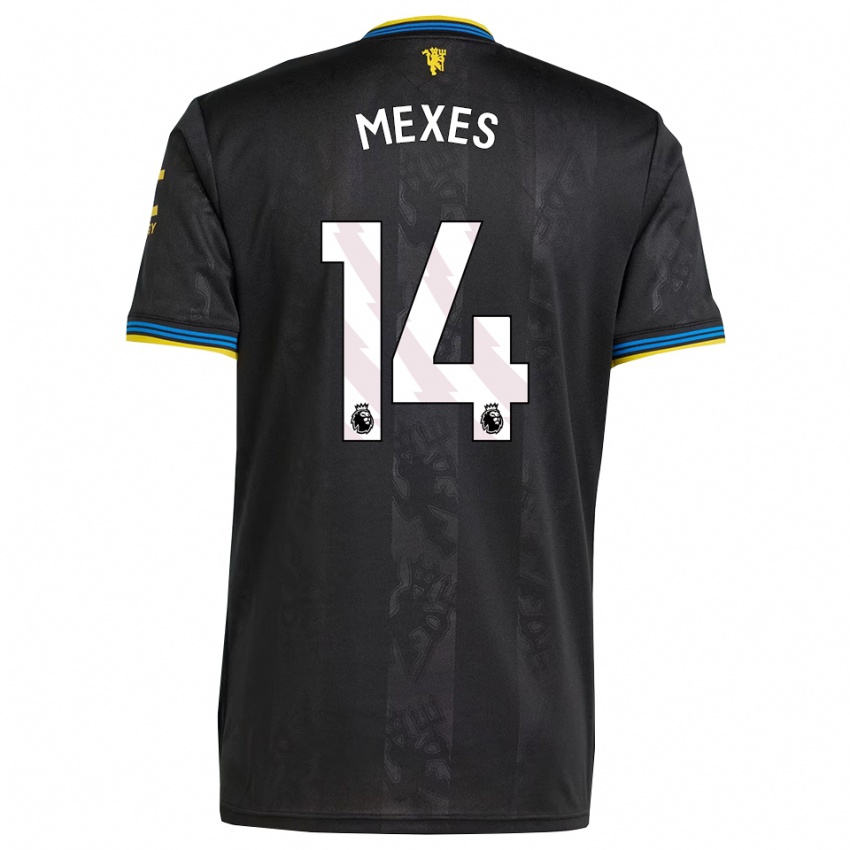 גברים Silva Mexes #14 שחור צהוב כחול ג'רזי קיט שלישי 2025/26 חולצה קצרה