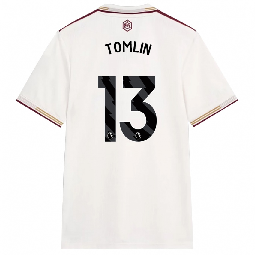 גברים Jack Tomlin #13 לבן מלוכלך בורדו ג'רזי קיט שלישי 2025/26 חולצה קצרה