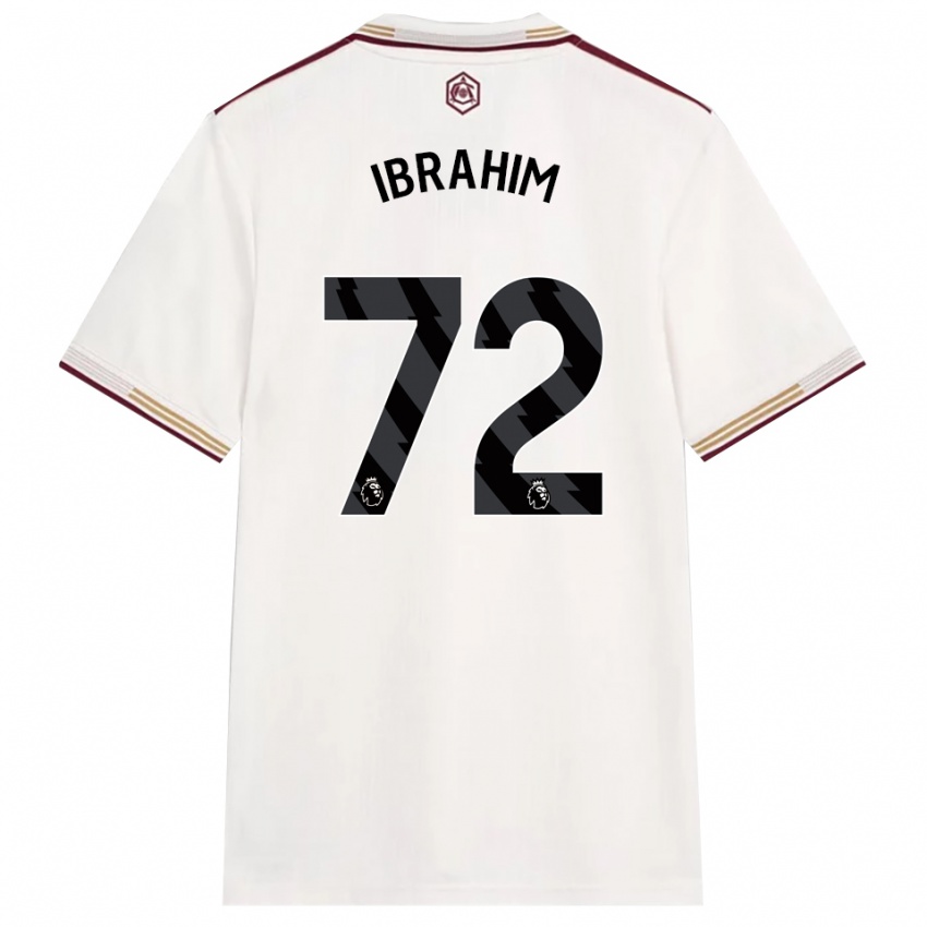 גברים Ife Ibrahim #72 לבן מלוכלך בורדו ג'רזי קיט שלישי 2025/26 חולצה קצרה