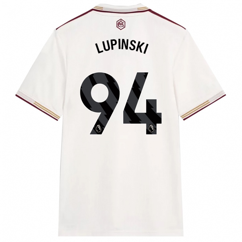 גברים Remi Lupinski #94 לבן מלוכלך בורדו ג'רזי קיט שלישי 2025/26 חולצה קצרה
