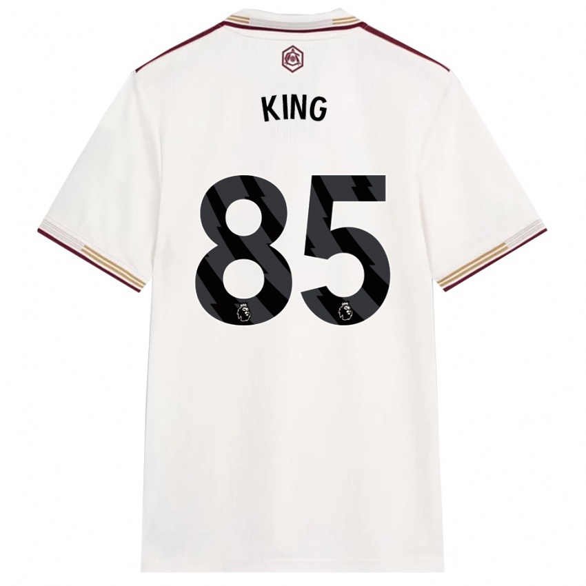 גברים Josiah King #85 לבן מלוכלך בורדו ג'רזי קיט שלישי 2025/26 חולצה קצרה