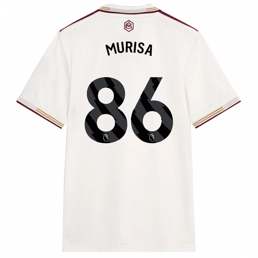 גברים Teshaun Murisa #86 לבן מלוכלך בורדו ג'רזי קיט שלישי 2025/26 חולצה קצרה