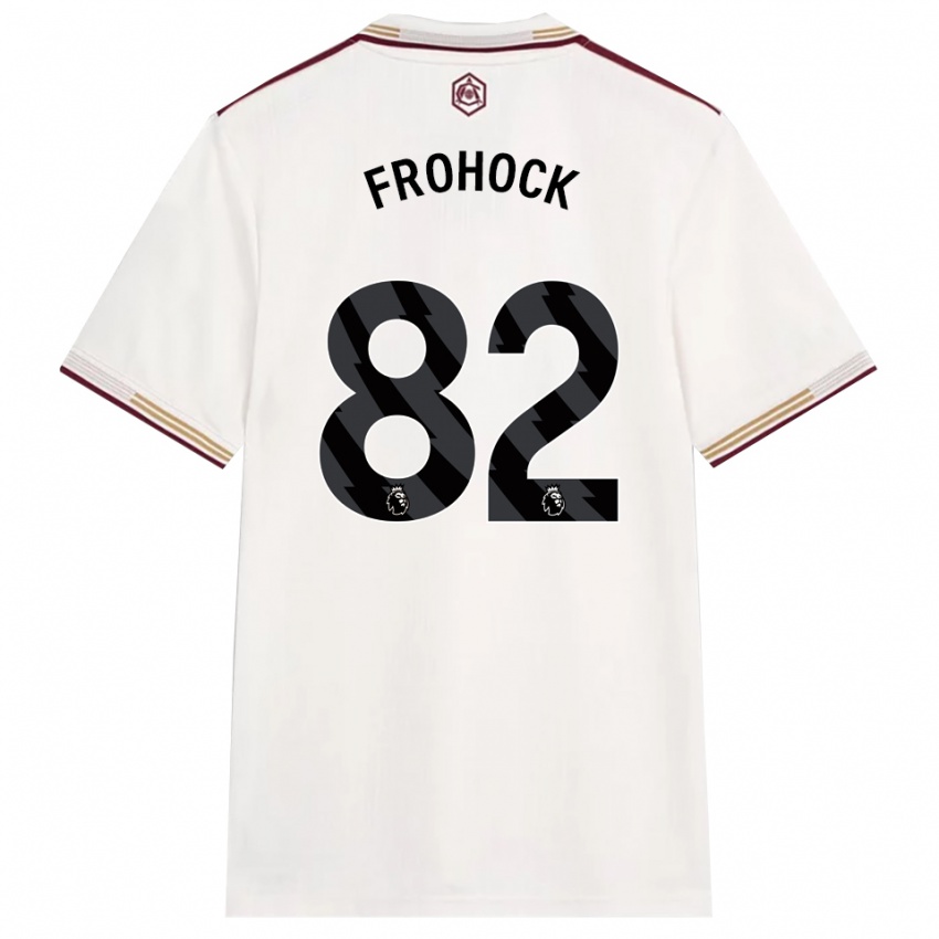 גברים Marley Frohock #82 לבן מלוכלך בורדו ג'רזי קיט שלישי 2025/26 חולצה קצרה