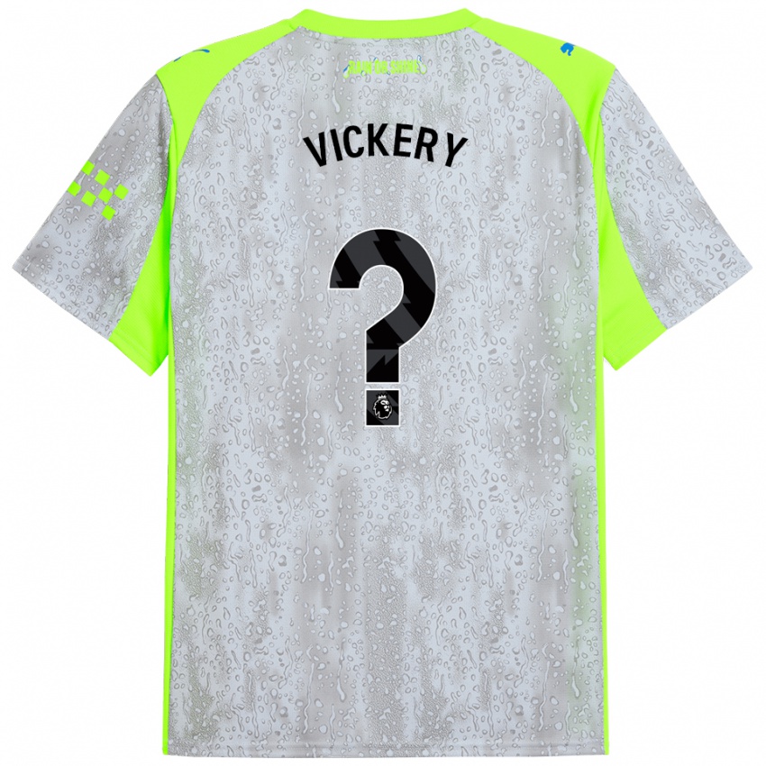 גברים Ben Vickery #0 אפור צהוב ג'רזי קיט שלישי 2025/26 חולצה קצרה