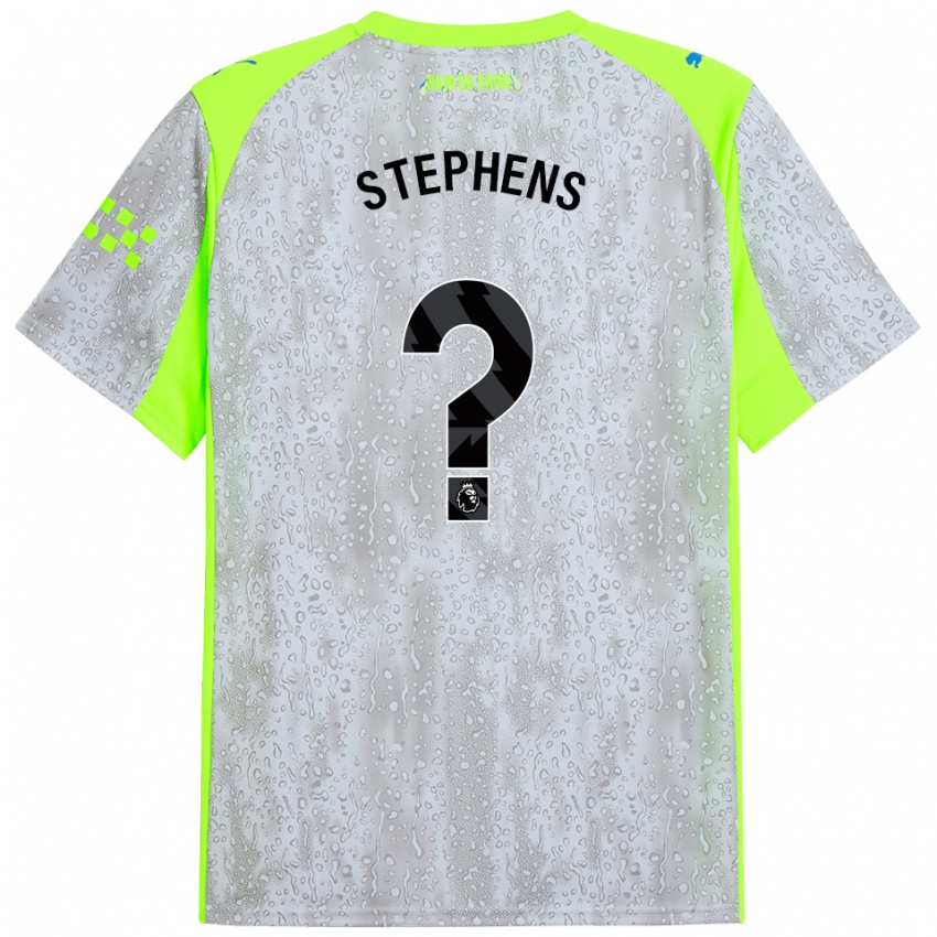 גברים Mason Stephens #0 אפור צהוב ג'רזי קיט שלישי 2025/26 חולצה קצרה