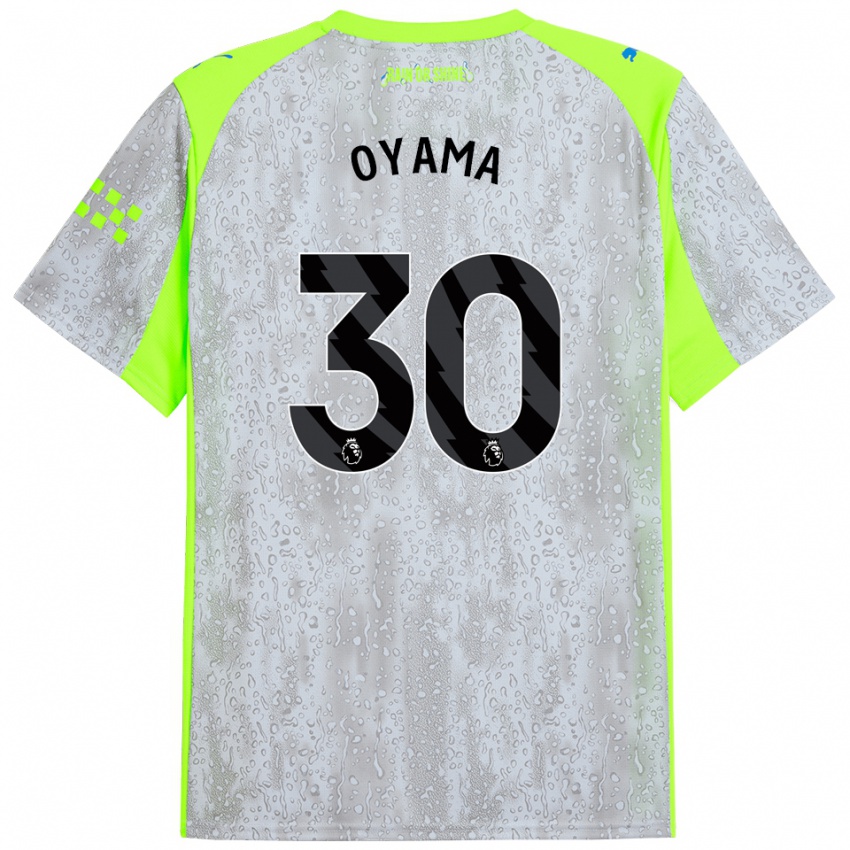 גברים Aemu Oyama #30 אפור צהוב ג'רזי קיט שלישי 2025/26 חולצה קצרה