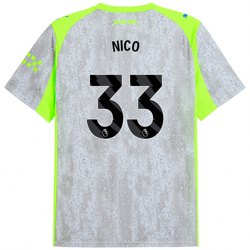 גברים Nico O'reilly #33 אפור צהוב ג'רזי קיט שלישי 2025/26 חולצה קצרה