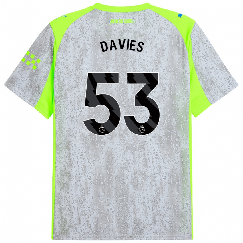גברים Mayzee Davies #53 אפור צהוב ג'רזי קיט שלישי 2025/26 חולצה קצרה