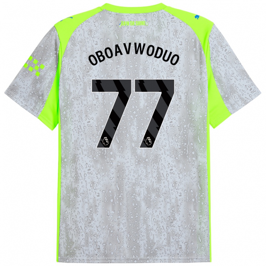גברים ג'סטין אובואוודו #77 אפור צהוב ג'רזי קיט שלישי 2025/26 חולצה קצרה