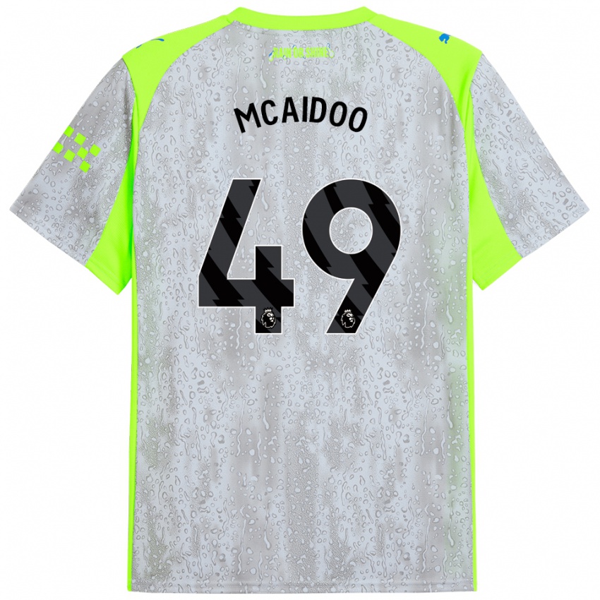 גברים Ryan Mcaidoo #49 אפור צהוב ג'רזי קיט שלישי 2025/26 חולצה קצרה