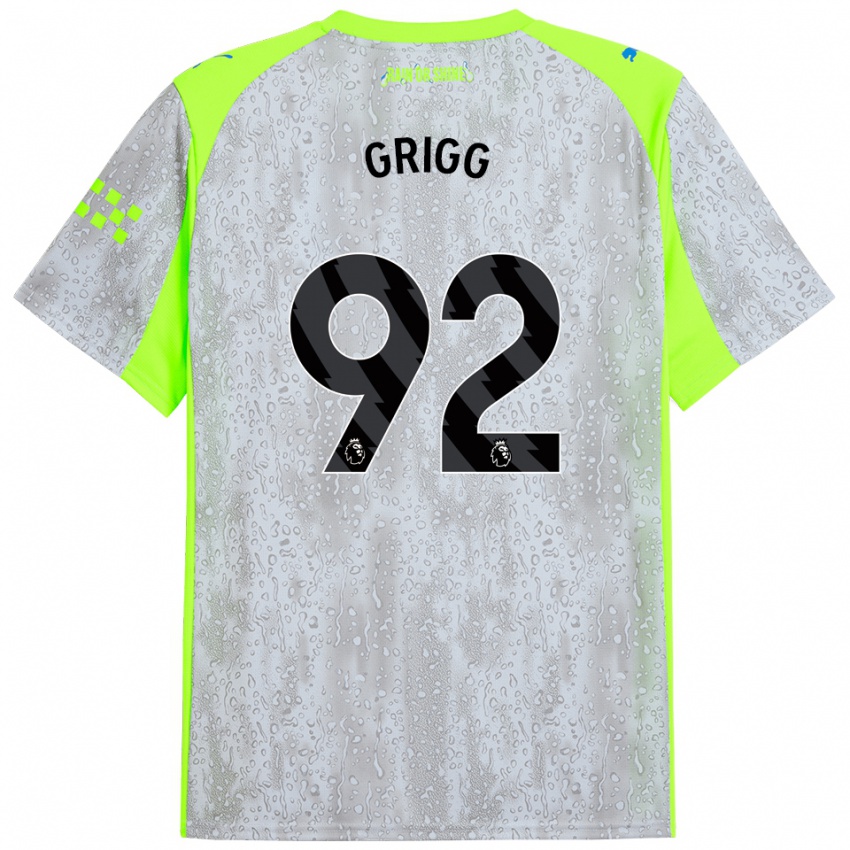 גברים פינלי גריג #92 אפור צהוב ג'רזי קיט שלישי 2025/26 חולצה קצרה