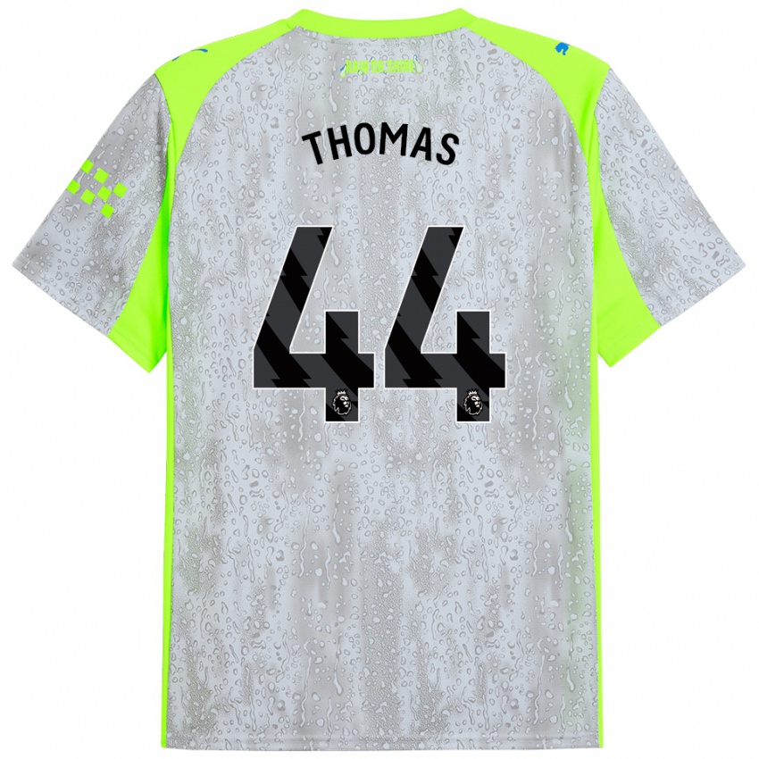 גברים קודי תומס #44 אפור צהוב ג'רזי קיט שלישי 2025/26 חולצה קצרה