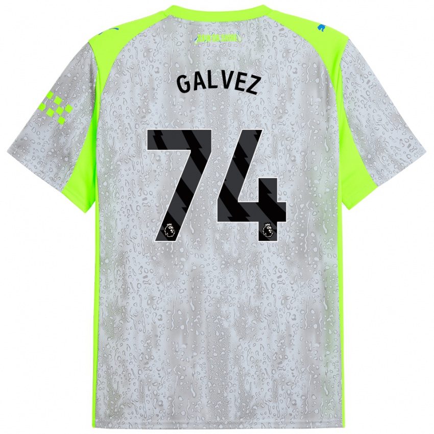 גברים Tomas Galvez #74 אפור צהוב ג'רזי קיט שלישי 2025/26 חולצה קצרה