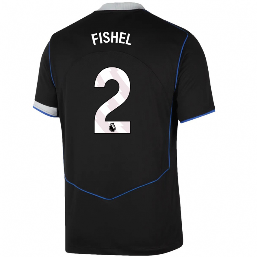 גברים מיה פישל #2 שחור כחול כסוף ג'רזי קיט שלישי 2025/26 חולצה קצרה