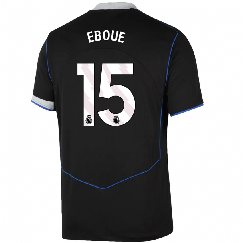 גברים Mathis Eboué #15 שחור כחול כסוף ג'רזי קיט שלישי 2025/26 חולצה קצרה