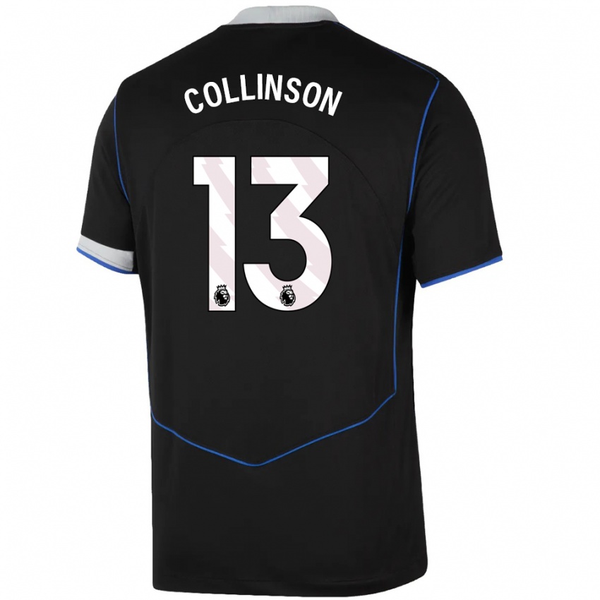 גברים Isaac Collinson #13 שחור כחול כסוף ג'רזי קיט שלישי 2025/26 חולצה קצרה