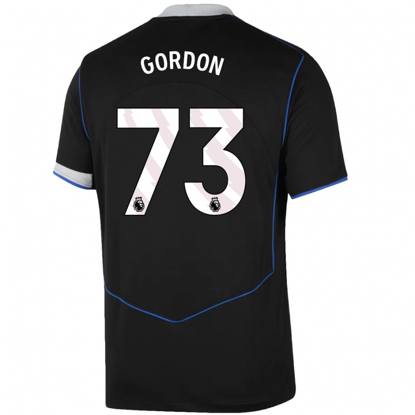 גברים Sol Gordon #73 שחור כחול כסוף ג'רזי קיט שלישי 2025/26 חולצה קצרה