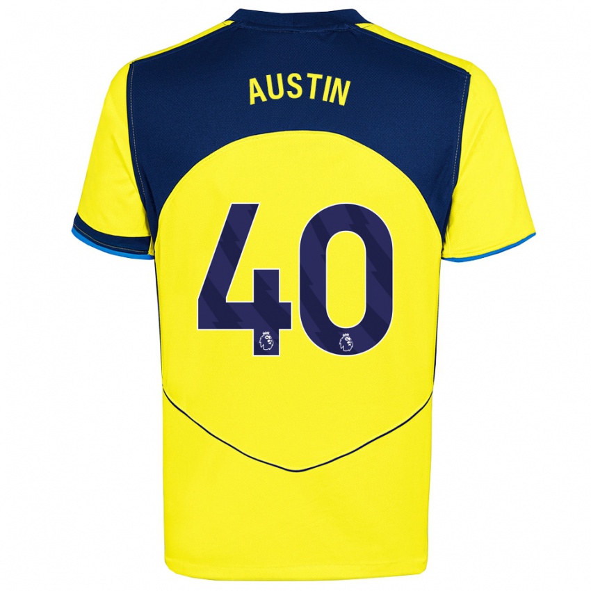 גברים ברנדון אוסטין #40 צהוב נייבי ג'רזי קיט שלישי 2025/26 חולצה קצרה