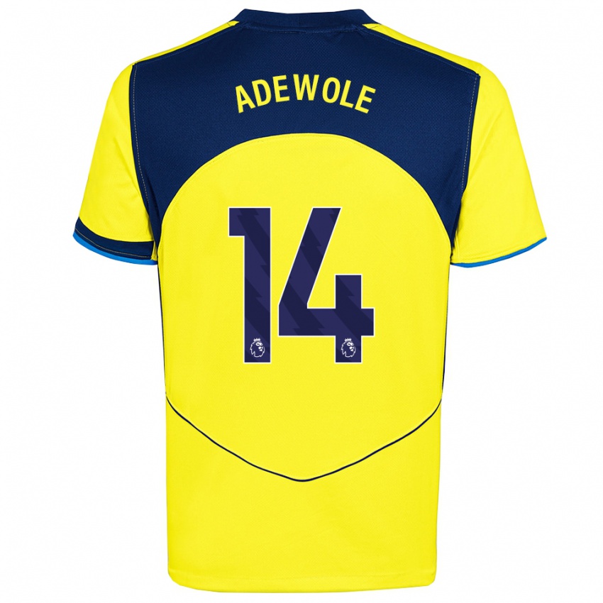 גברים Miracle Adewole #14 צהוב נייבי ג'רזי קיט שלישי 2025/26 חולצה קצרה
