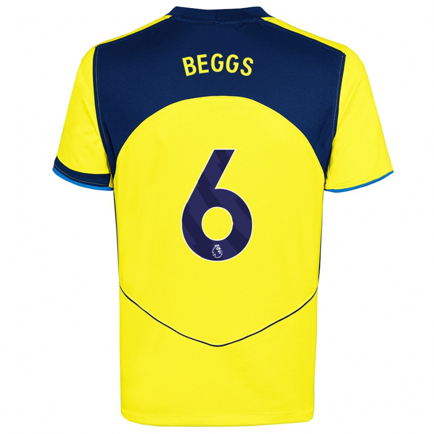 גברים Jamel Beggs #6 צהוב נייבי ג'רזי קיט שלישי 2025/26 חולצה קצרה