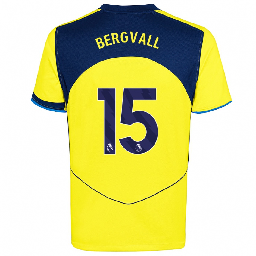 גברים לוקאס ברגוואל #15 צהוב נייבי ג'רזי קיט שלישי 2025/26 חולצה קצרה