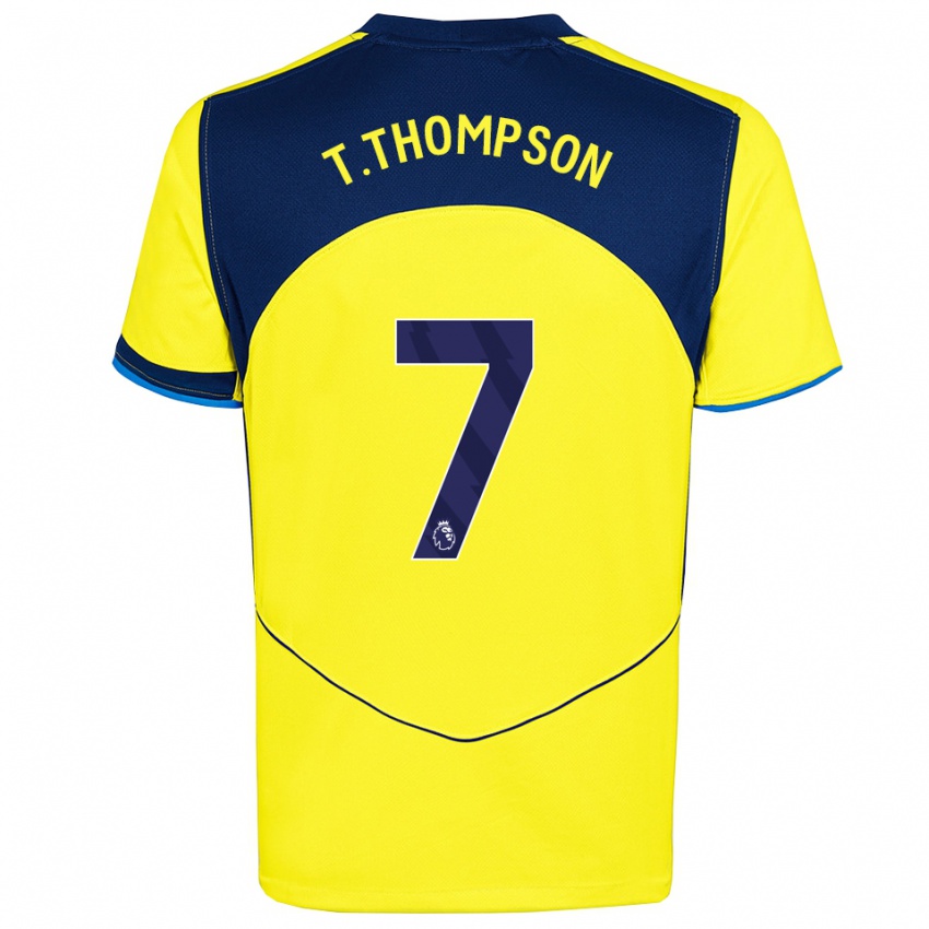 גברים טיינאן תומפסון #7 צהוב נייבי ג'רזי קיט שלישי 2025/26 חולצה קצרה