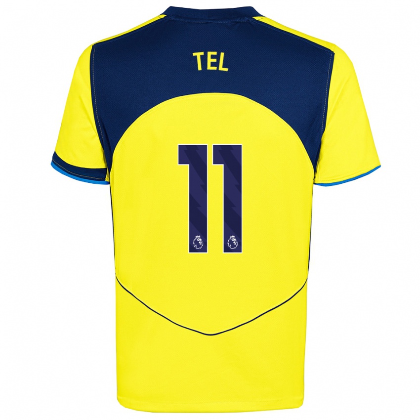 גברים מתיאס טל #11 צהוב נייבי ג'רזי קיט שלישי 2025/26 חולצה קצרה