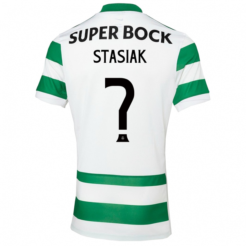 נשים Jakub Stasiak #0 ירוק לבן ג'רזי ביתית 2025/26 חולצה קצרה